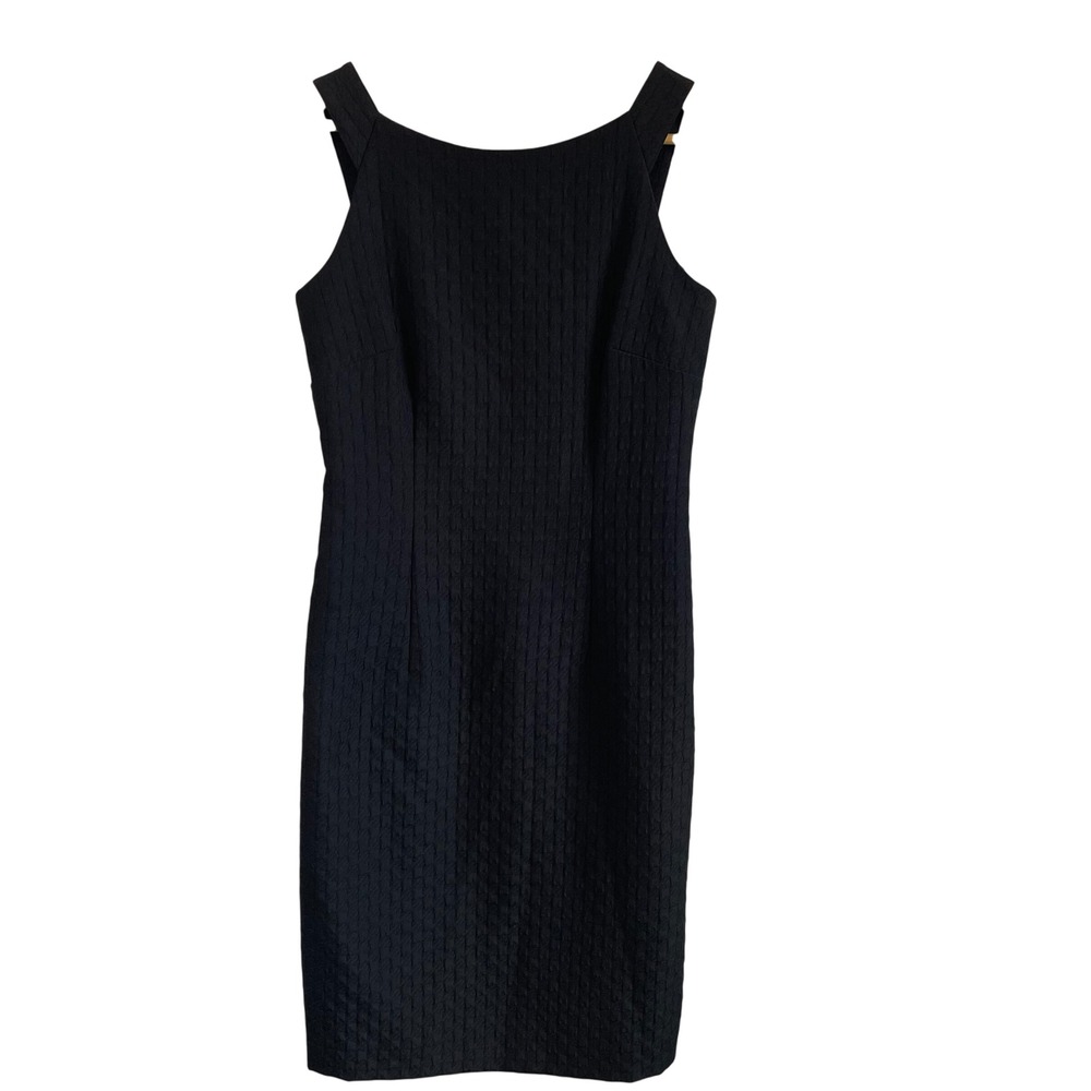 VTG Talbots Black Dress Sleeveless Sheath Career Party Cocktail Dress Size 4 NWT